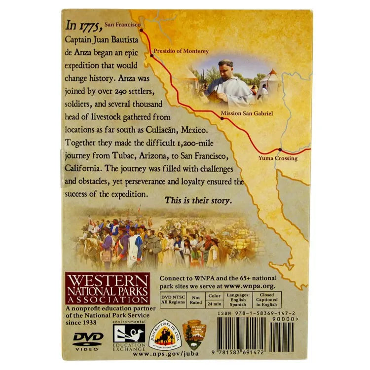 Anza Expedition 1775-1776 DVD Package Back