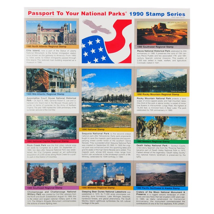 1990 Passport To Your National Parks® Stamp Set