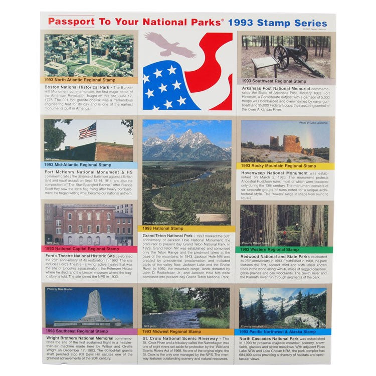 1993 Passport To Your National Parks® Stamp Set