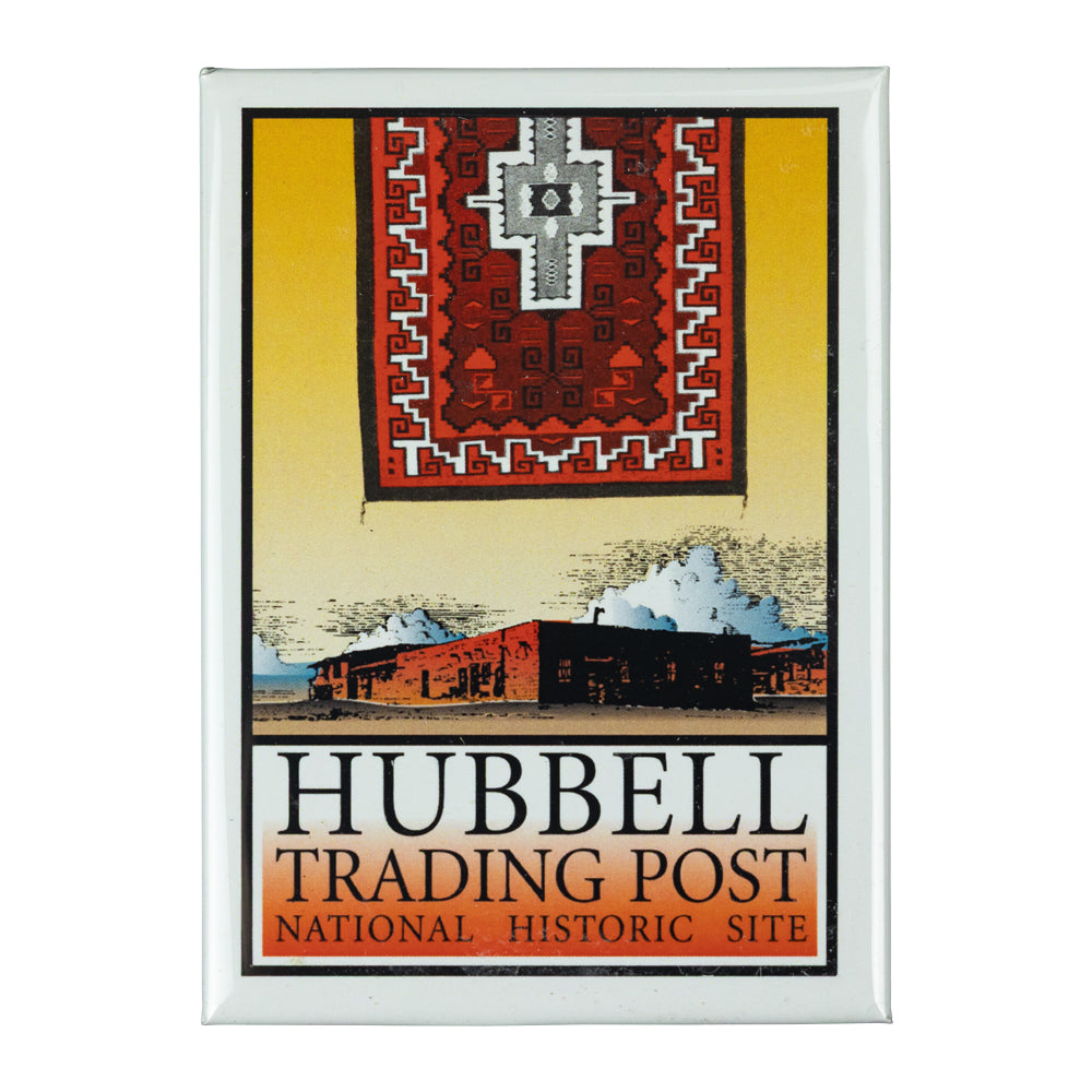 Hubbell Trading Post Magnet - Boelts Logo on a white background.