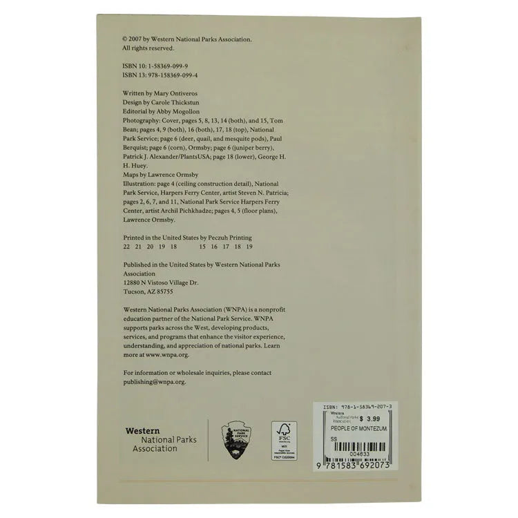 People of Montezuma Castle and the Verde Valley Back Cover