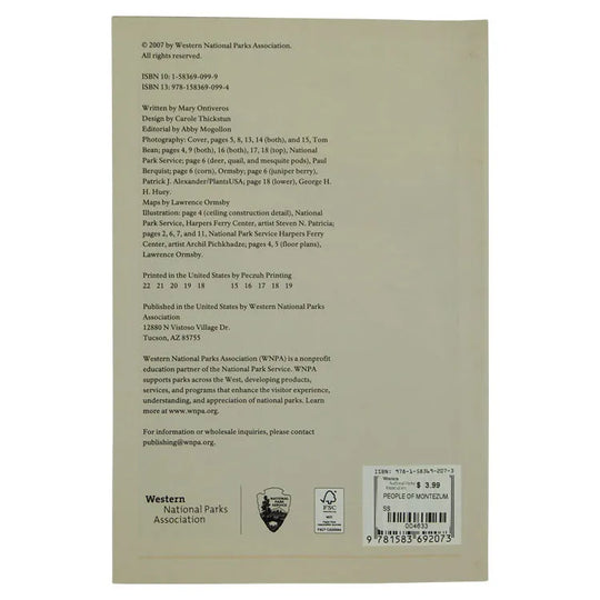 People of Montezuma Castle and the Verde Valley Back Cover