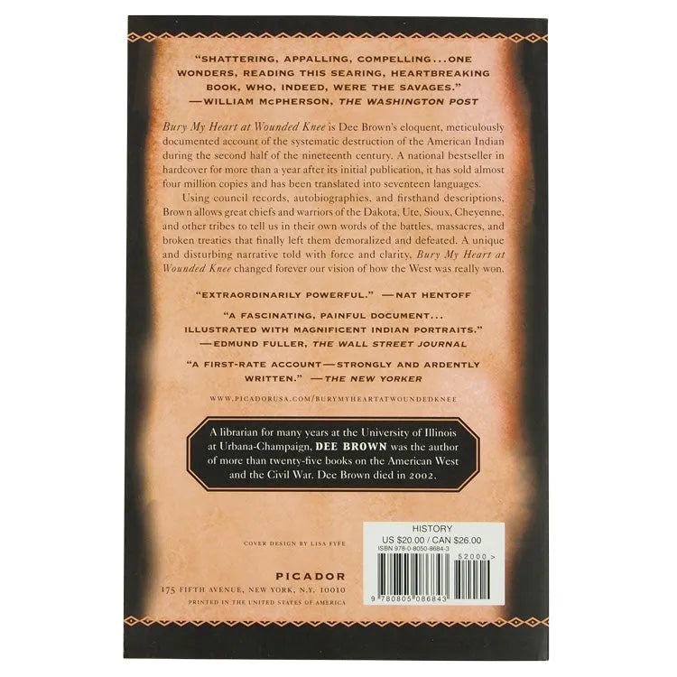 Bury My Heart At Wounded Knee back cover text only