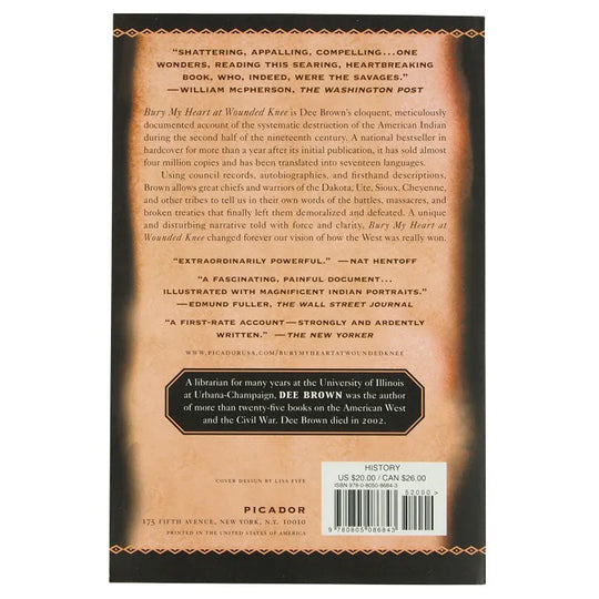 Bury My Heart At Wounded Knee back cover text only