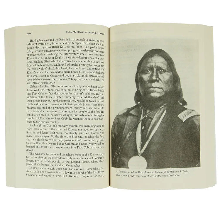 Bury My Heart At Wounded Knee interior pages featuring image of White Bear