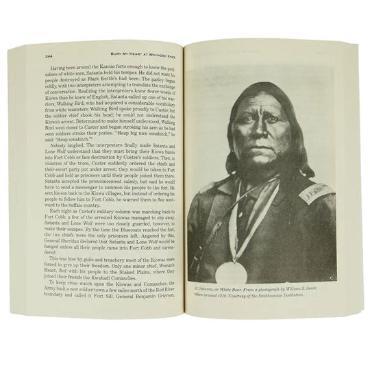 Bury My Heart At Wounded Knee interior pages featuring image of White Bear