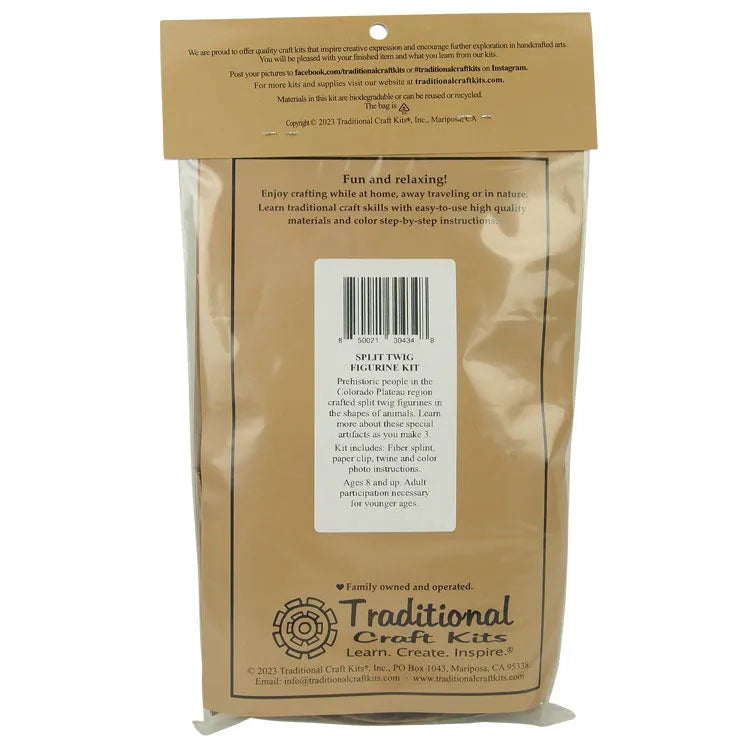 Traditional Craft Kit - Prehistoric Split Twig Figurine