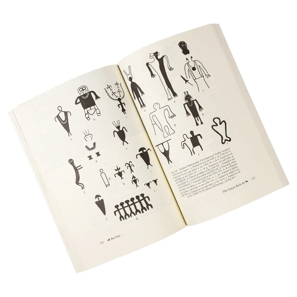 Canyon de Chelly: Its People and Rock Art by Campbell Grant depicting rock art drawings