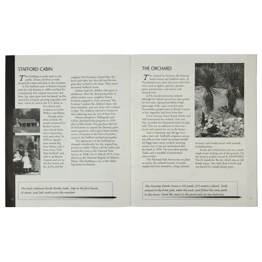 Chiricahua National Monument Bonita Canyon Historic District Trail Guide Interior Pages