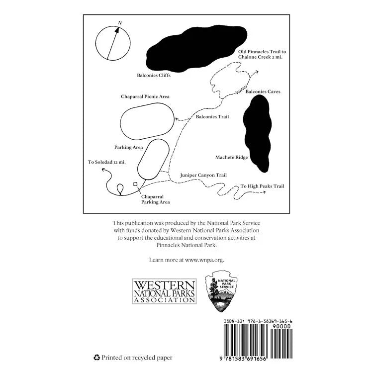 Pinnacles National Park Balconies Trail Guide Back Cover