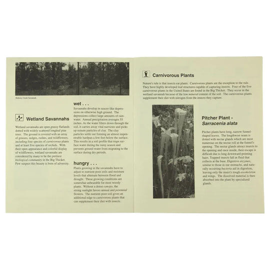Big Thicket National Preserve Sundew Trail Guide Interior Pages