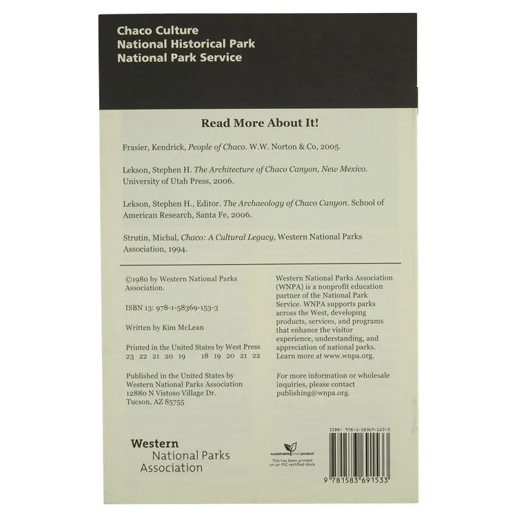 Chaco Culture NHP Chetro Ketl Trail Guide Back Cover