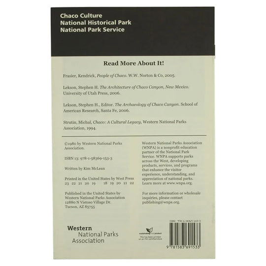 Chaco Culture NHP Chetro Ketl Trail Guide Back Cover