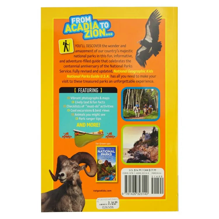 National Geographic Kids National Parks Guide back cover