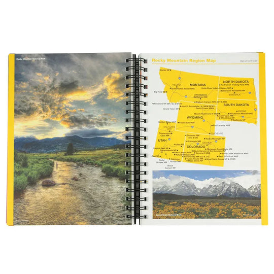 Passport to Your National Parks Book - Collector's Edition featuring the Rocky Mountain region map