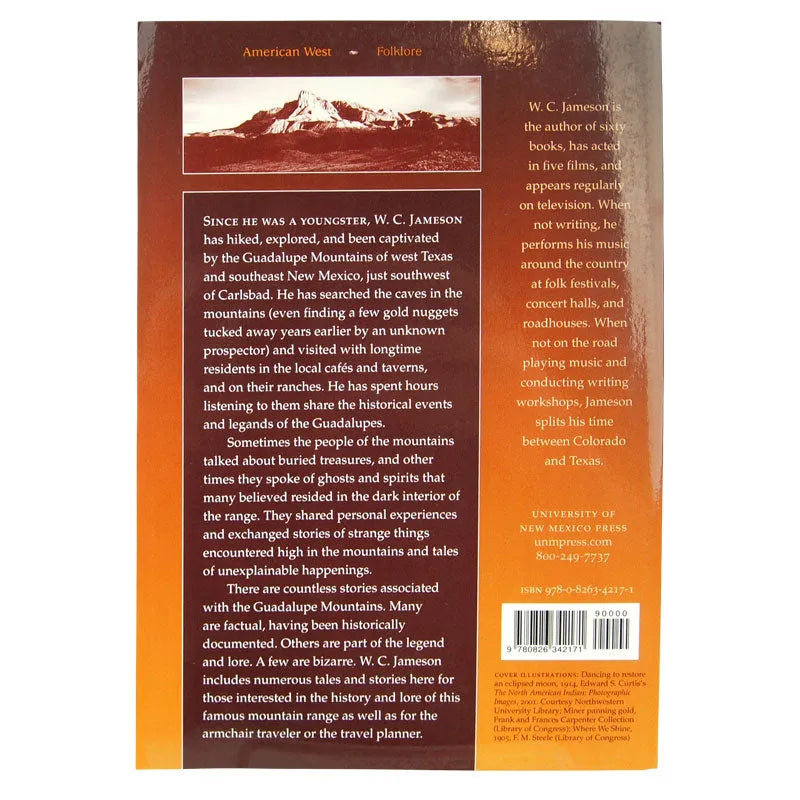 Legend and Lore of the Guadalupe Mountains by W.C. Jameson back cover