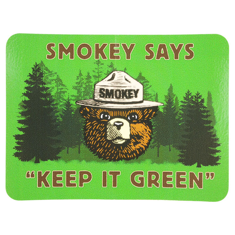 Smokey Bear Sticker - Keep It Green