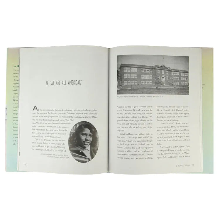Interior pages of Brown v. Board of Education: A Fight for Simple Justice by Susan Goldman Rubin
