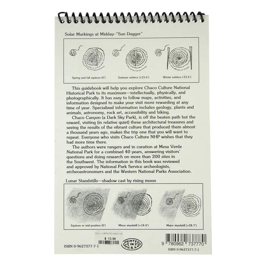 Back cover of Chaco Culture National Historical Park: Complete Guide by Gian Mercurio and Maxymillion L. Peschel