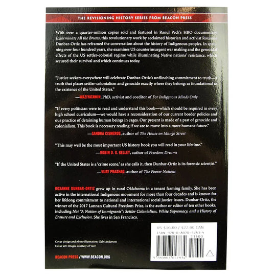 An Indigenous Peoples' History of the United States by Roxanne Dunbar-Ortiz back cover