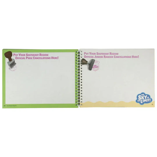 Interior pages with space for cancellation stamps