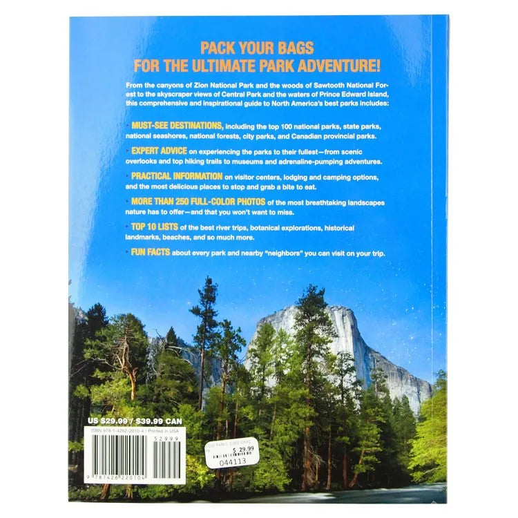 Back cover of National Geographic 100 Parks, 5,000 Ideas: Where to Go, When to Go, What to See, What to Do