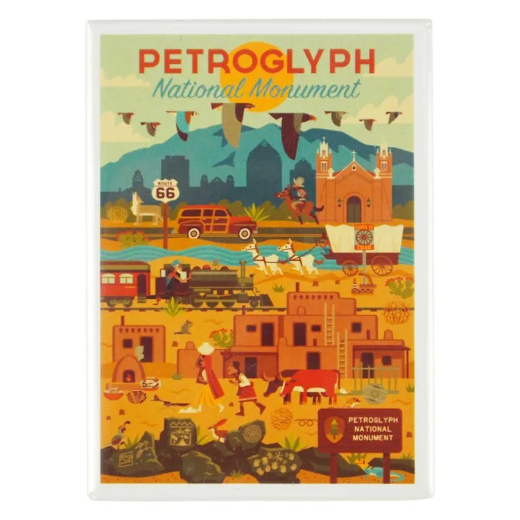 Petroglyph National Monument Magnet - Geometric Day