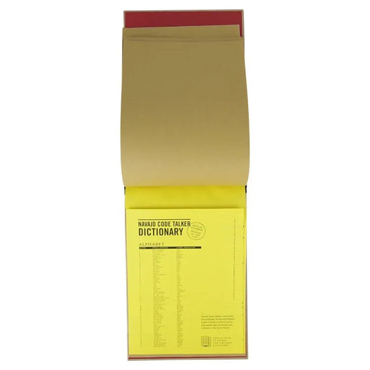 Navajo Code Talker Manual interior page with dictionary