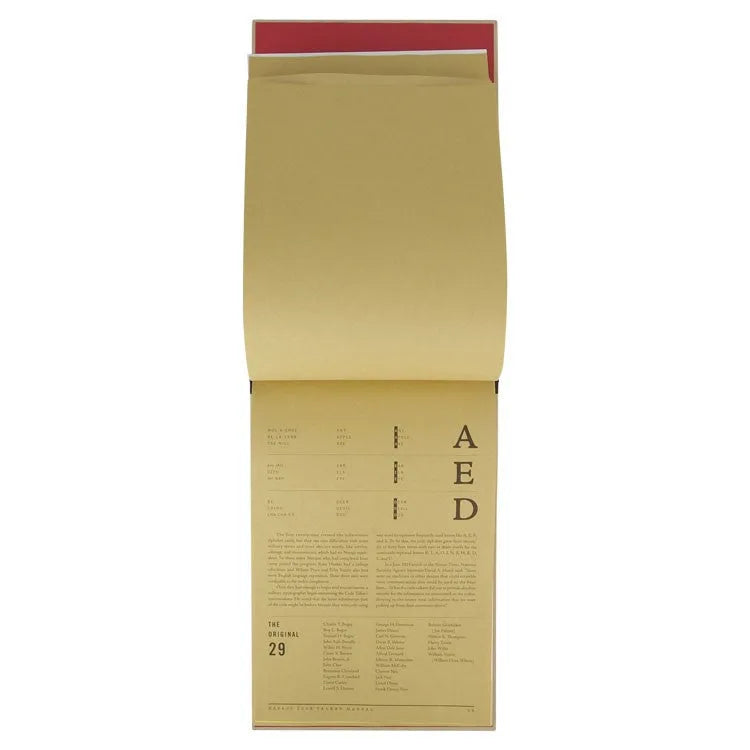 Navajo Code Talker Manual interior pages with code detail