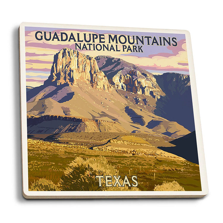 Guadalupe Mountains National Park Coaster - Illustration