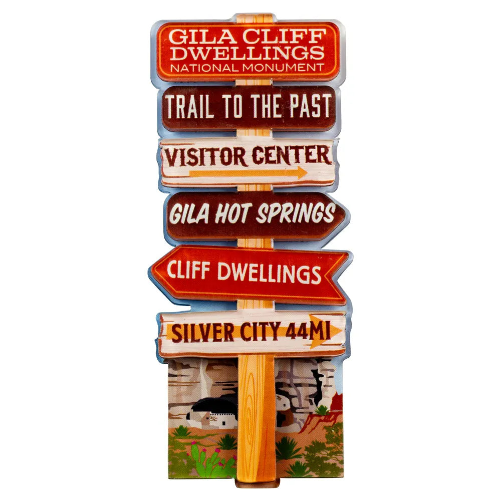 Gila Cliff Dwellings National Monument Magnet - Signpost