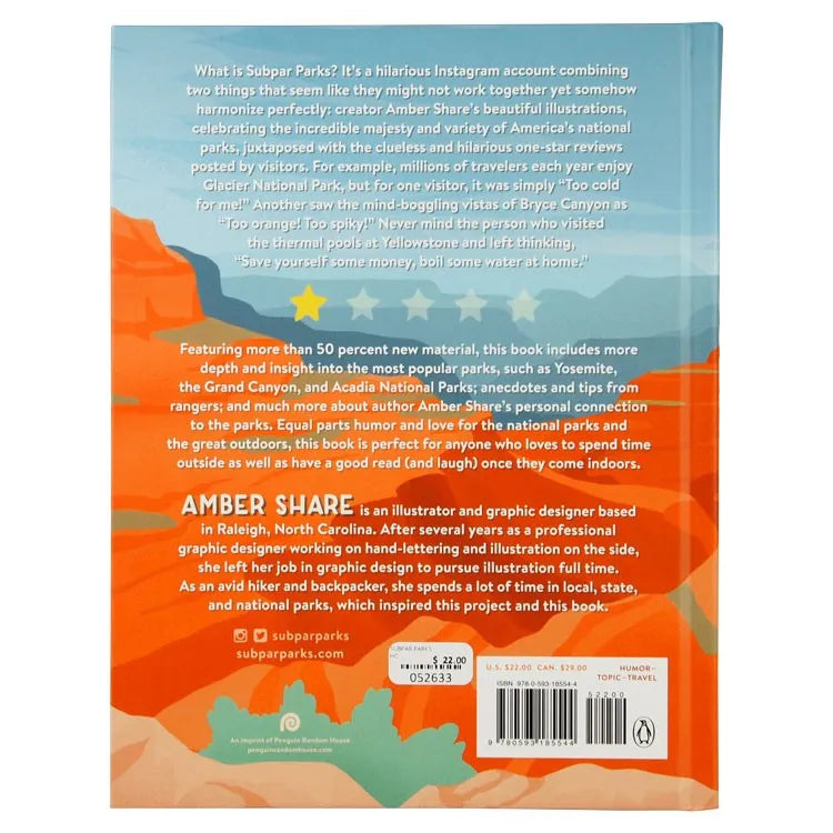 Back cover of Subpar Parks by Amber Share