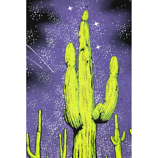 Saguaro National Park Fleece Hoodie - Night Sky logo extreme closeup
