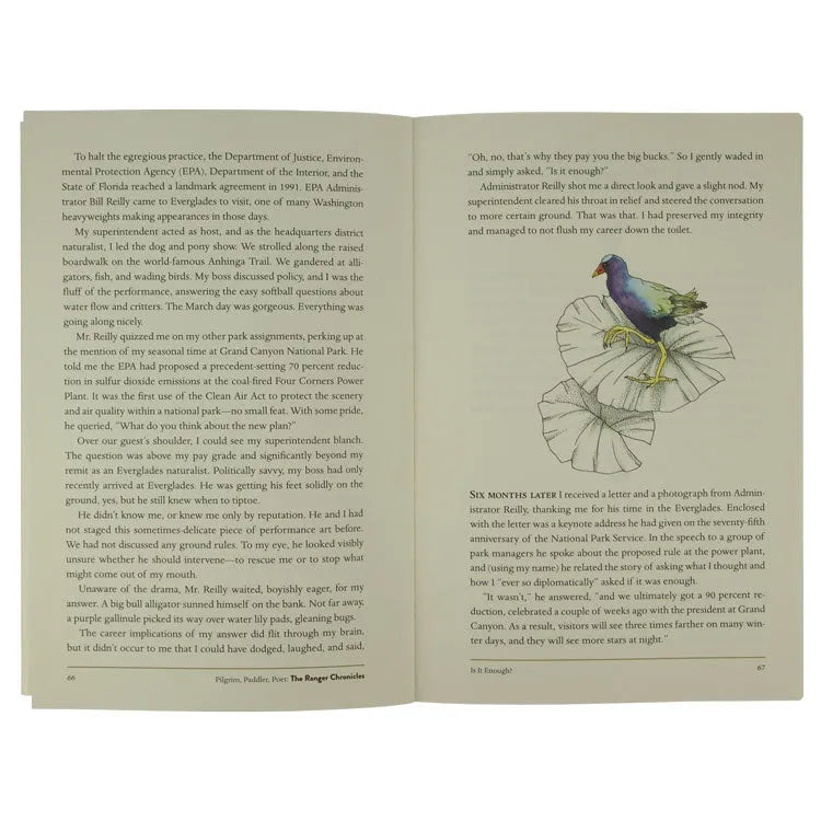 Pilgrim, Paddler, Poet: The Ranger Chronicles by Deb Ligget  interior pages 66 and 67