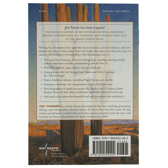 Back cover of Arizona: A History of the Grand Canyon State by Jim Turner