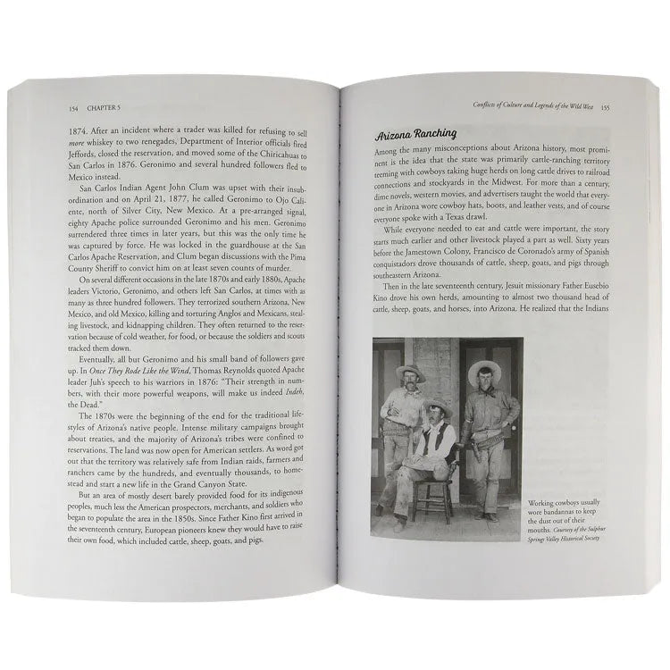 Interior pages about ranching from Arizona: A History of the Grand Canyon State by Jim Turner
