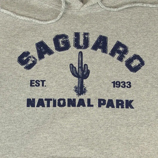 Saguaro National Park Fleece Hoodie - Collegiate logo detail