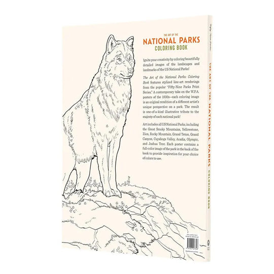 Art of the National Parks Coloring Book back cover