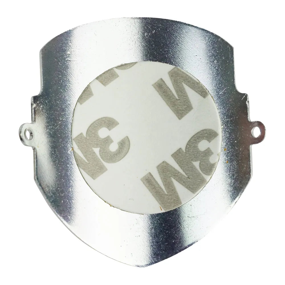 Carlsbad Caverns National Park Hiking Stick Medallion - Badge Logo reverse side with adhesive on white background.