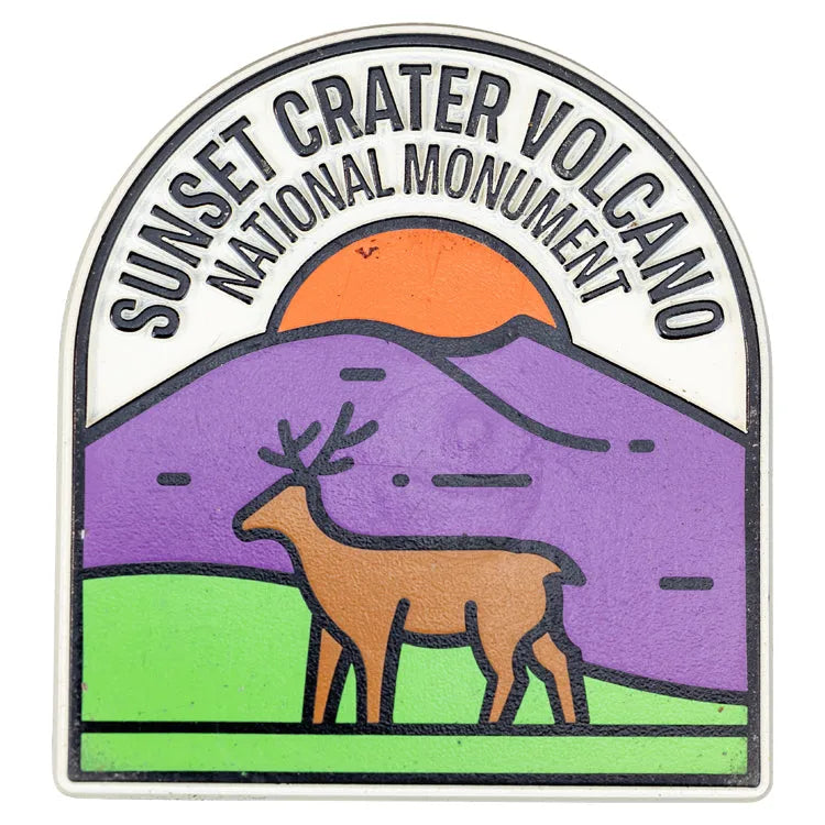 Sunset Crater Volcano National Monument Flex Magnet - Fell Logo