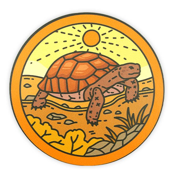 Animals of the Southwest Desert Tortoise Sticker