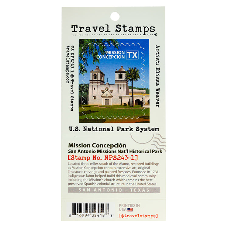 San Antonio Missions National Hist. Park Travel Stamp - Concepcion
