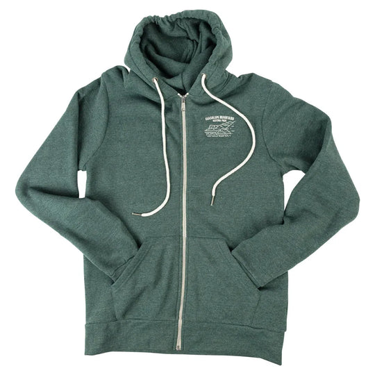 Guadalupe Mountains National Park Full Zip Fleece Hoodie – Fell Logo with arms folded into pockets