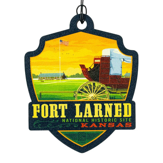 Fort Larned National Historic Site Ornament - ADG Badge Graphic on white background