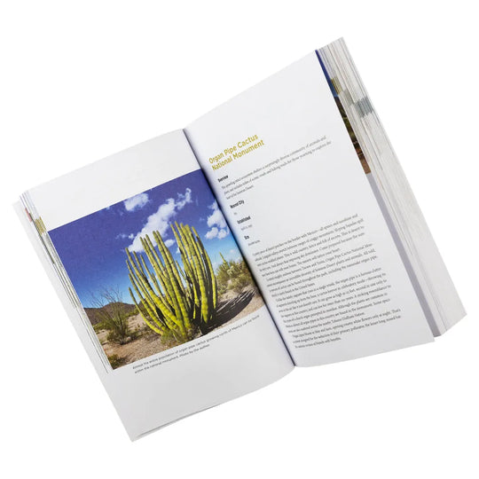 Arizona National Parks and Monuments interior pages showing organ pipe cactus