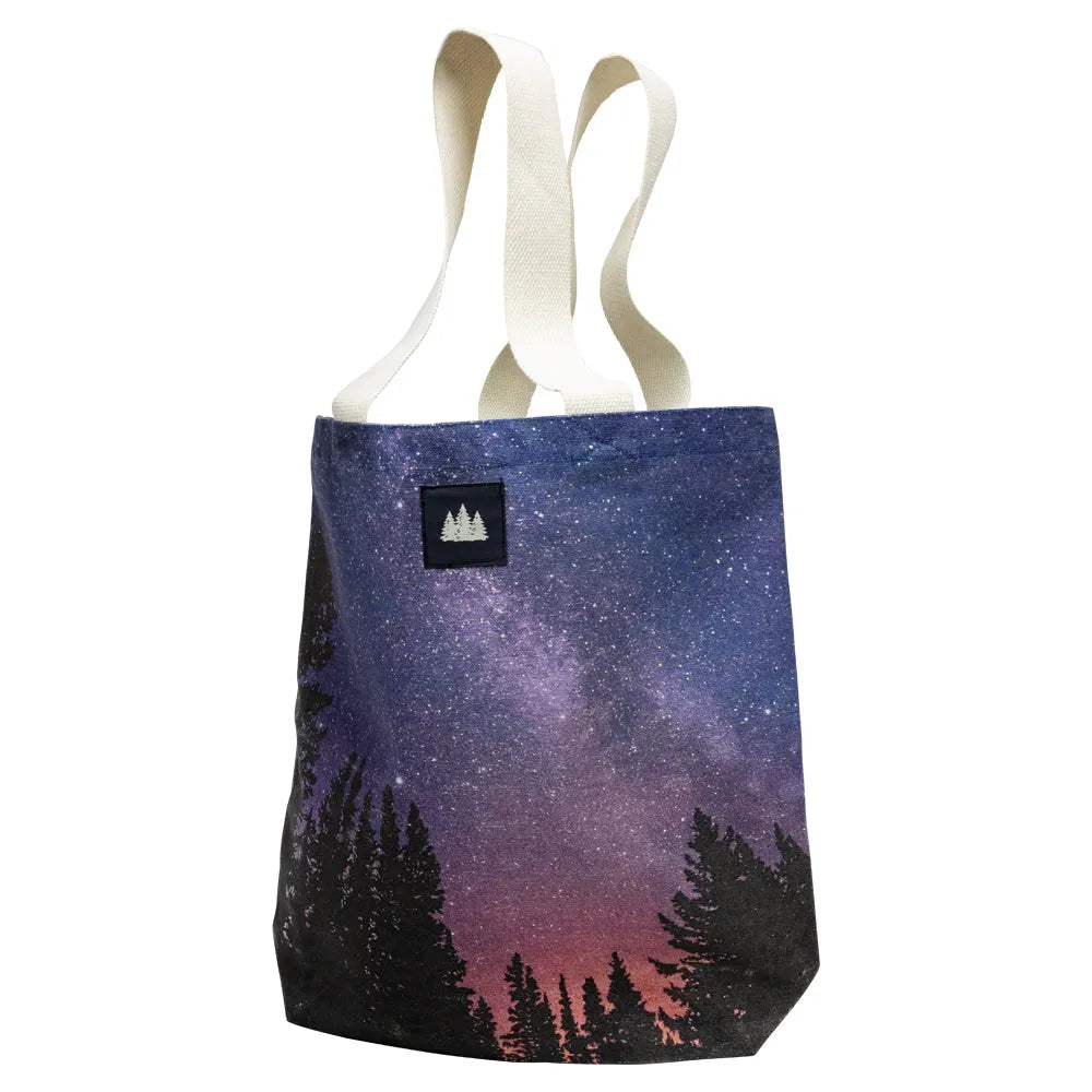 Night Sky Canvas Tote Bag Front View