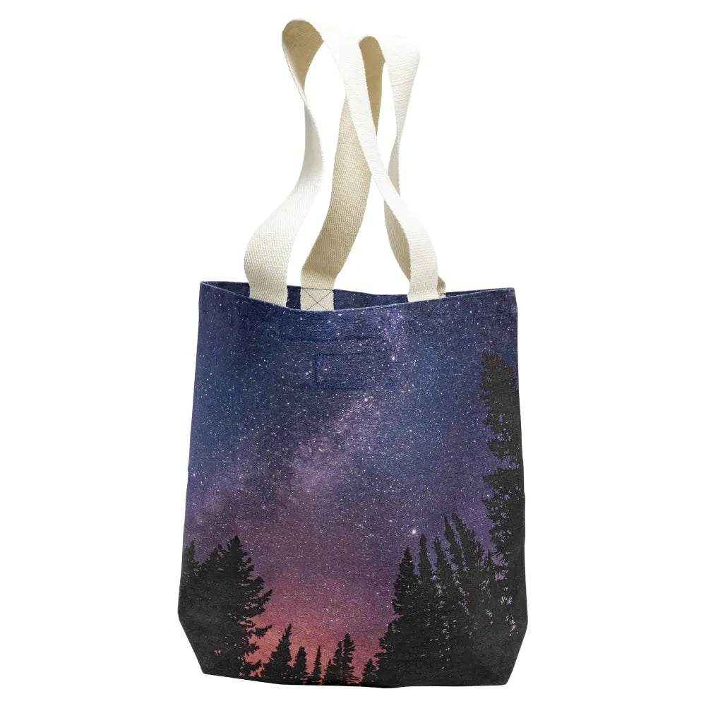 Night Sky Canvas Tote Bag Back View