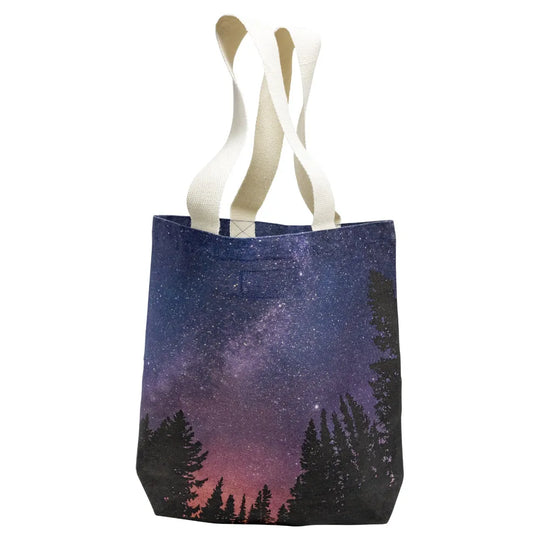 Night Sky Canvas Tote Bag Back View
