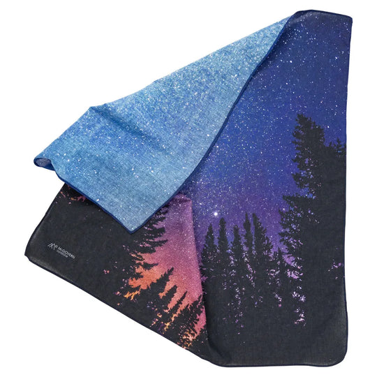 Night Sky Cotton Bandana Folded Over