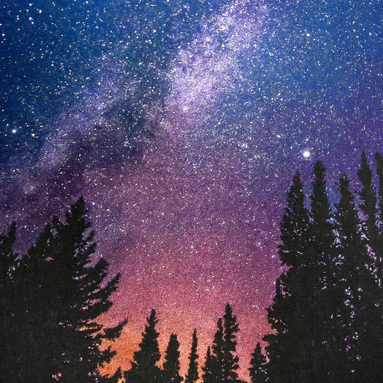 Night Sky Cotton Bandana Closeup View